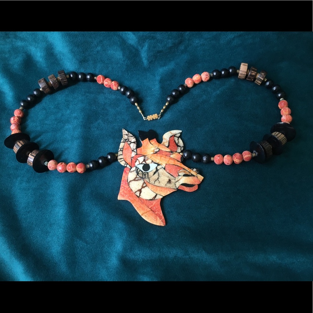 Lee Sands giraffe necklace